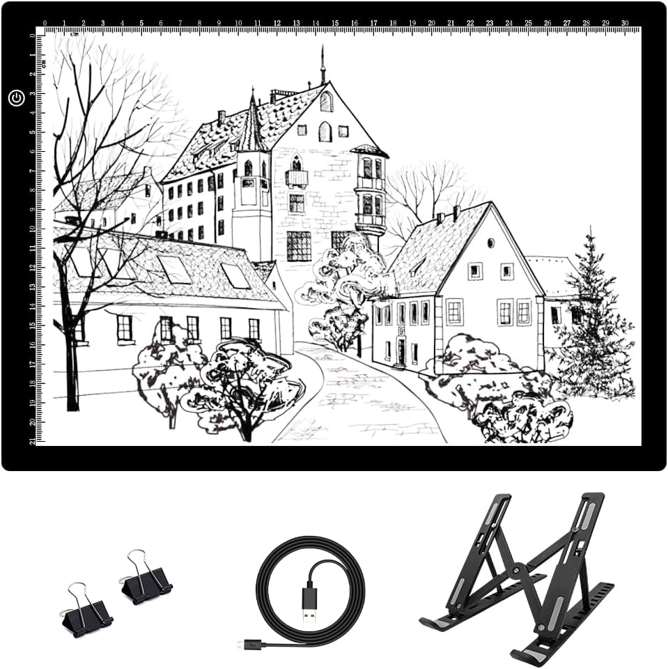 A4 Ultra-thin Portable LED Light Box Tracer USB Power Cable Dimmable Brightness LED Artcraft Tracing