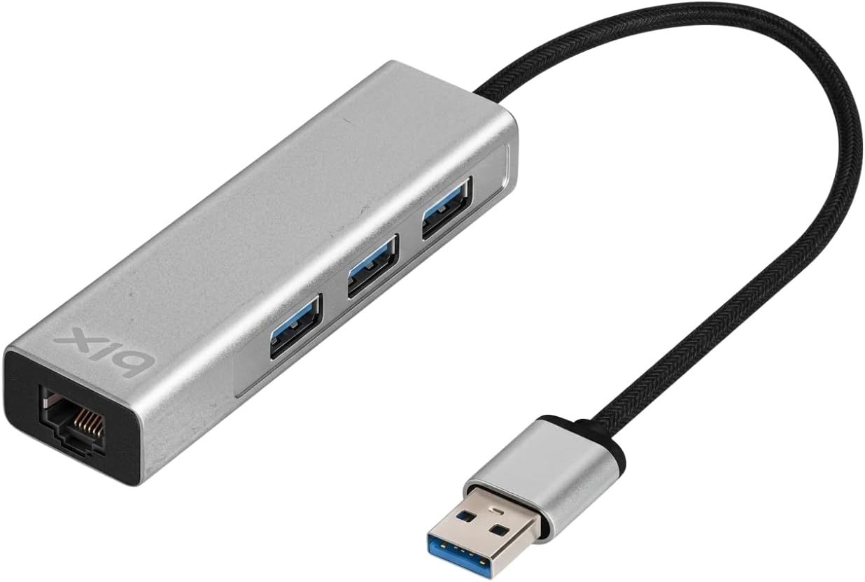 BX06HB USB 3.0, 1000Mbps Güvenilir Kablolu Ağ Bağlantısı, 3 Portlu Çoklayıcı Hub Windows 10, 8.1, 8, 7, Vista, XP ve Mac OS 10 Uyumlu