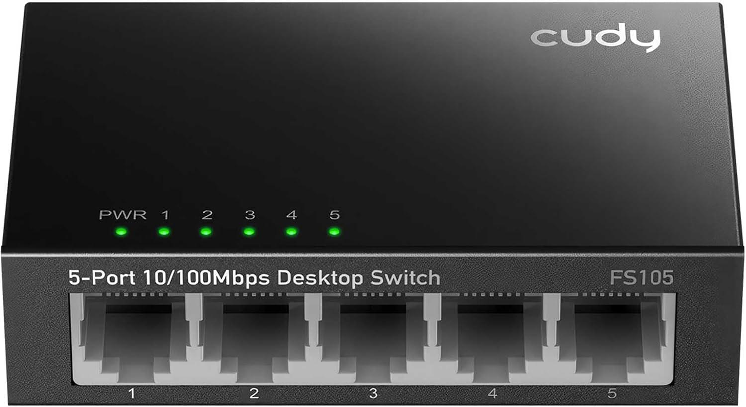 FS105 5-Port 10/100Mbps Metal Kasa Masaüstü Switch, Tak ve Çalıştır, Duvara Monte Edilebilir Tasarım, Fansız Sessiz Çalışma, Ev ve Ofis için Ethernet Çoklayıcı