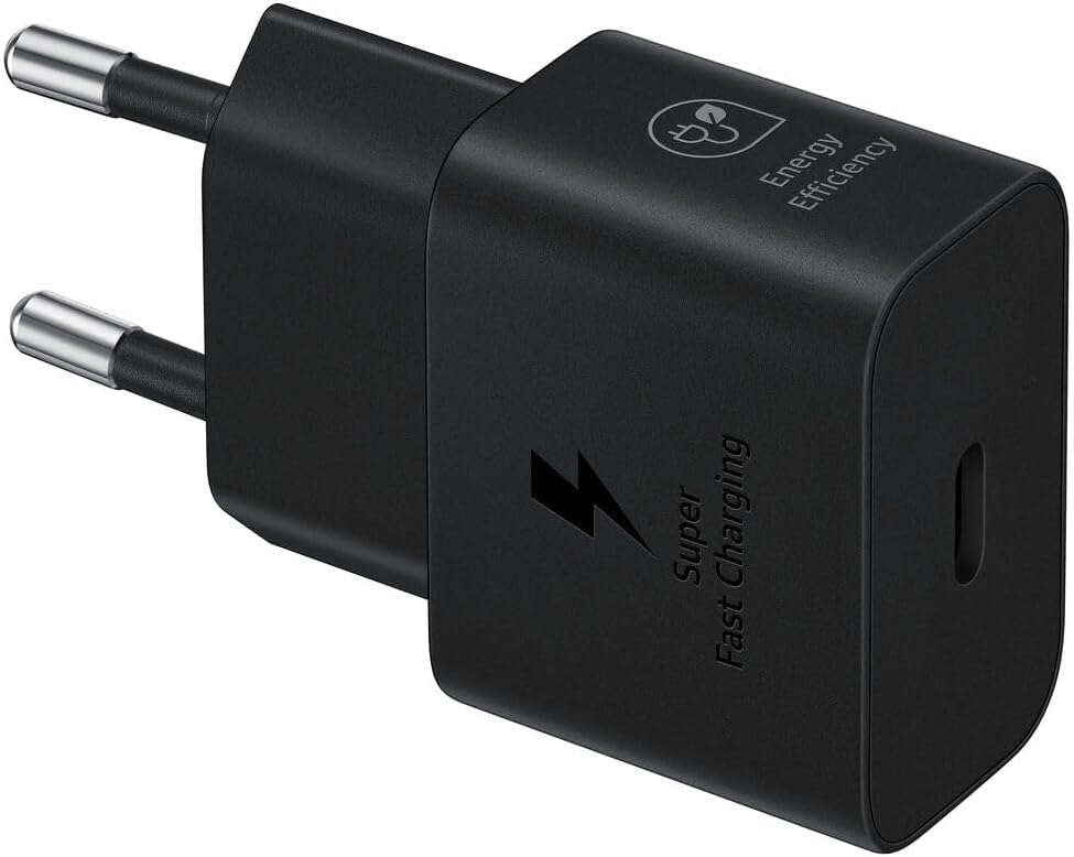 Hızlı şarj cihazı, USB-C, 25 W veri kablosuz, siyah
