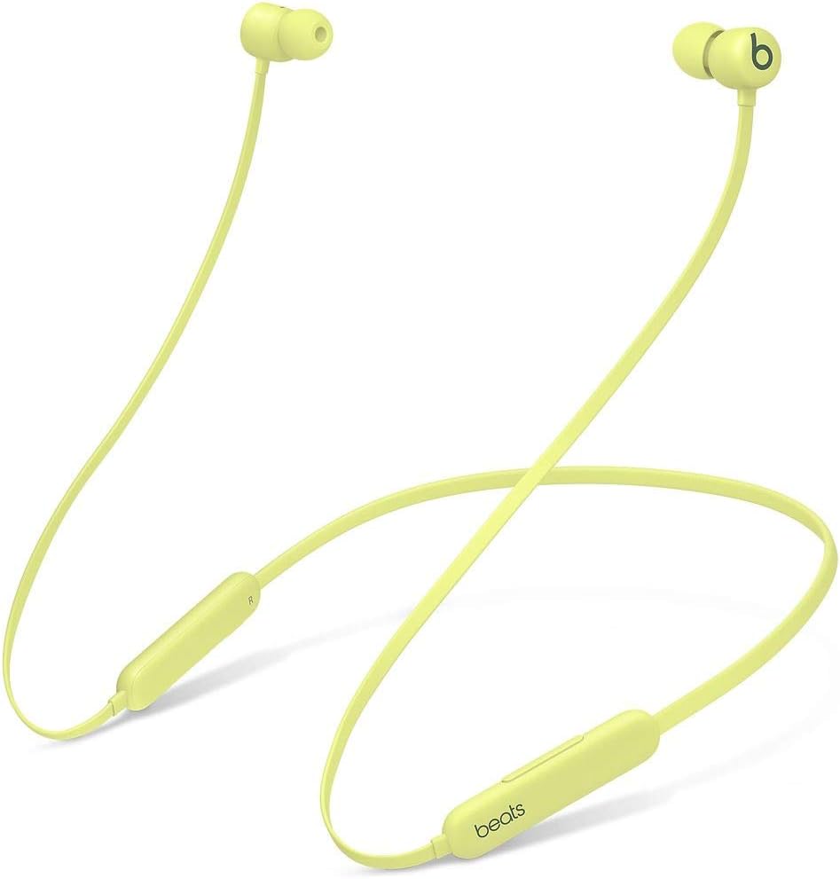 Flex Kablosuz Kulak İçi Kulaklık – Apple W1 Kulaklık Çipi, Manyetik Kulaklık Uçları, Class 1 Bluetooth, 12 Saat Dinleme Süresi - Sarı