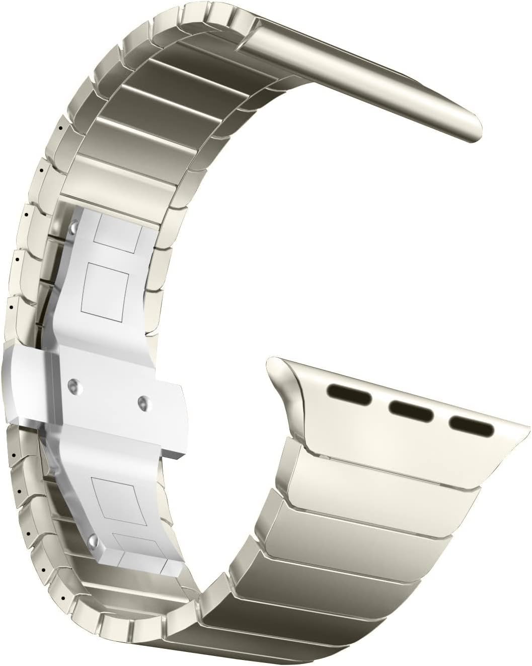 Paslanmaz Çelik Metal Bağlantılı Bileklik Apple Watch Serisi 11/10/9/8/7,Ultra 3/2/1,SE 3/2/1 [2025] ile Uyumlu