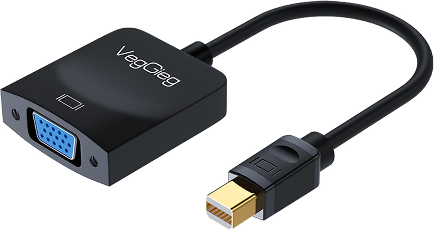 Mini DisplayPort (DP) to VGA Full HD 1080P 60Hz Çevirici Dönüştürücü Adaptör