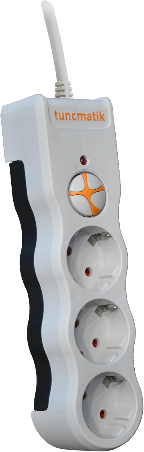 TSK19009 POWERSURGE 3-SURGE PROTECTION PLUG-1050 JOULE-WITH CABLE BEYAZ