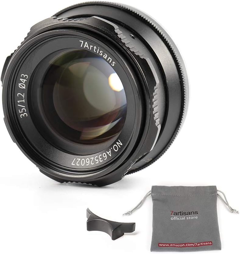 Nikon Z6 Z7 Z50 için Kompakt Aynasız Nikon Z-mount Kameralar için Uygun 35 mm F1.2 Büyük Diyafram APS-C Manuel Odaklı Lens - Siyah