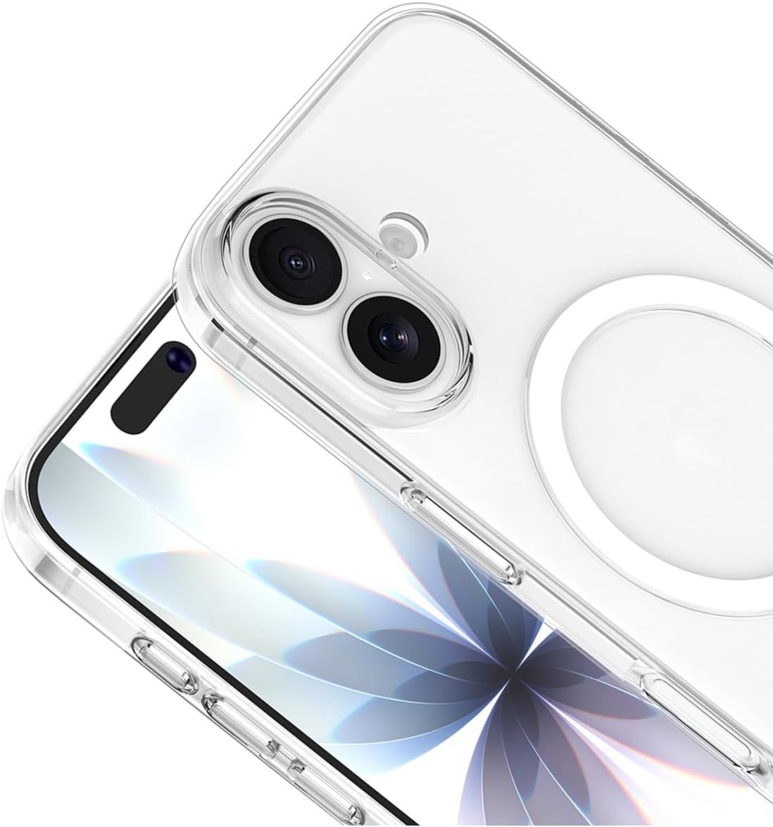 iPhone 17 ile Uyumlu IC Çipli Animasyonlu M-Safe Sararmaz PC Premium Slim Şeffaf Kılıf