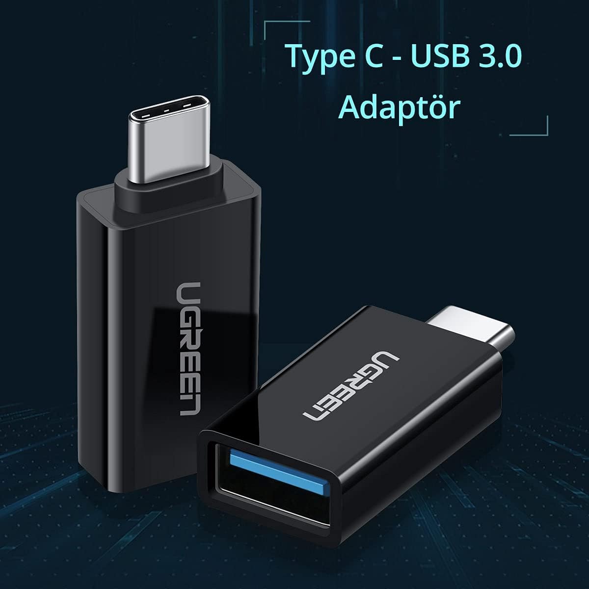 USB 3.0 Type-C Dönüştürücü Adaptör, Beyaz