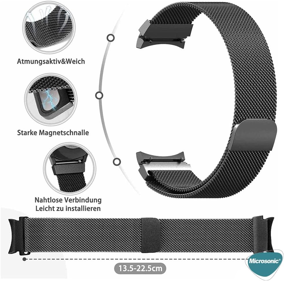 Samsung Galaxy Watch 4 Classic 42mm Kordon Milano Loop Siyah