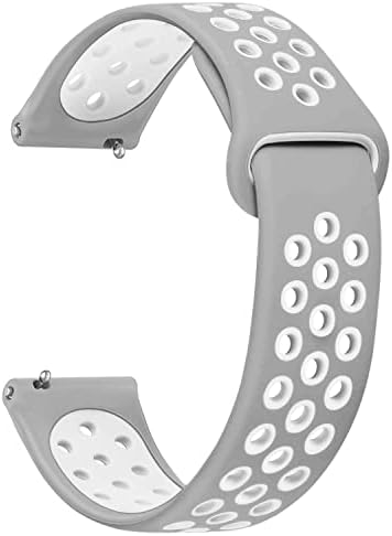 Xiaomi Watch 5 için Rainbow Gently Band Kordon Gri Beyaz [Watch 5 ile Uyumlu Kordon - Gri - Beyaz]