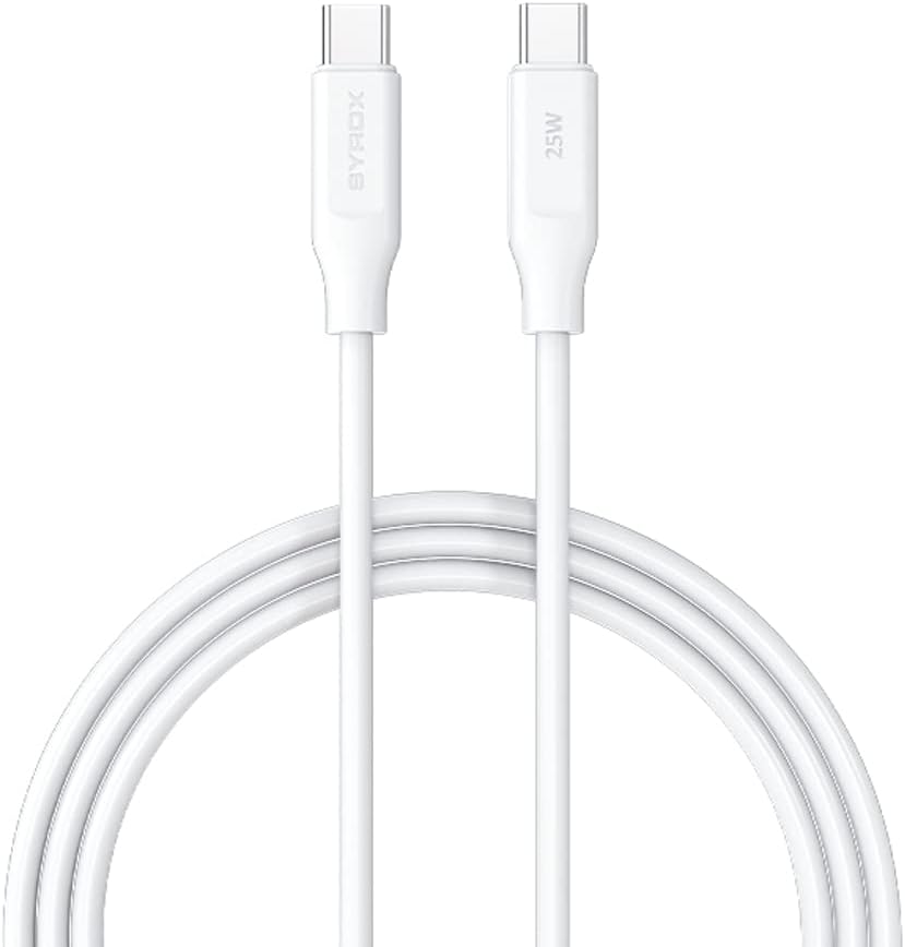 PD25TK Type-C To Type-C Pd 25W Hızlı Data/Şarj Kablosu 1 Metre Beyaz