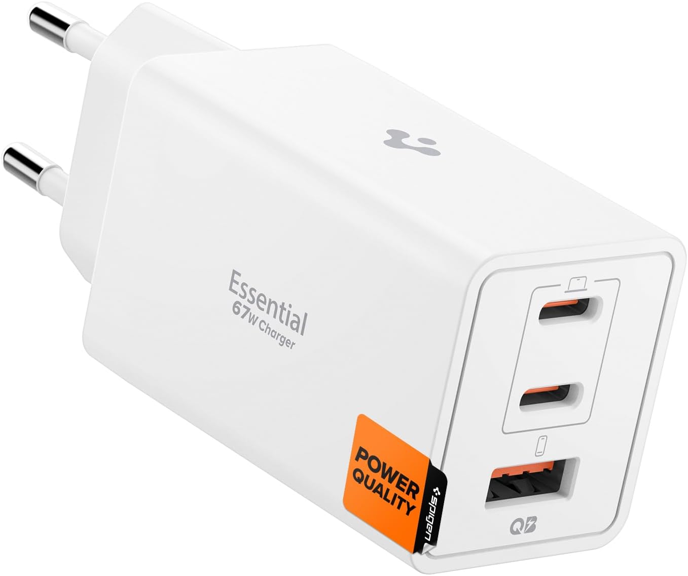 67W USB-C + USB-A 3 Port Hızlı Şarj Aleti PPS 3.0 Super Hızlı Şarj GaN Pro Isı Düşürücü Güç Adaptörü Akım Koruma iPhone & Android & iPad & MacBook Type-C White - ACH08710
