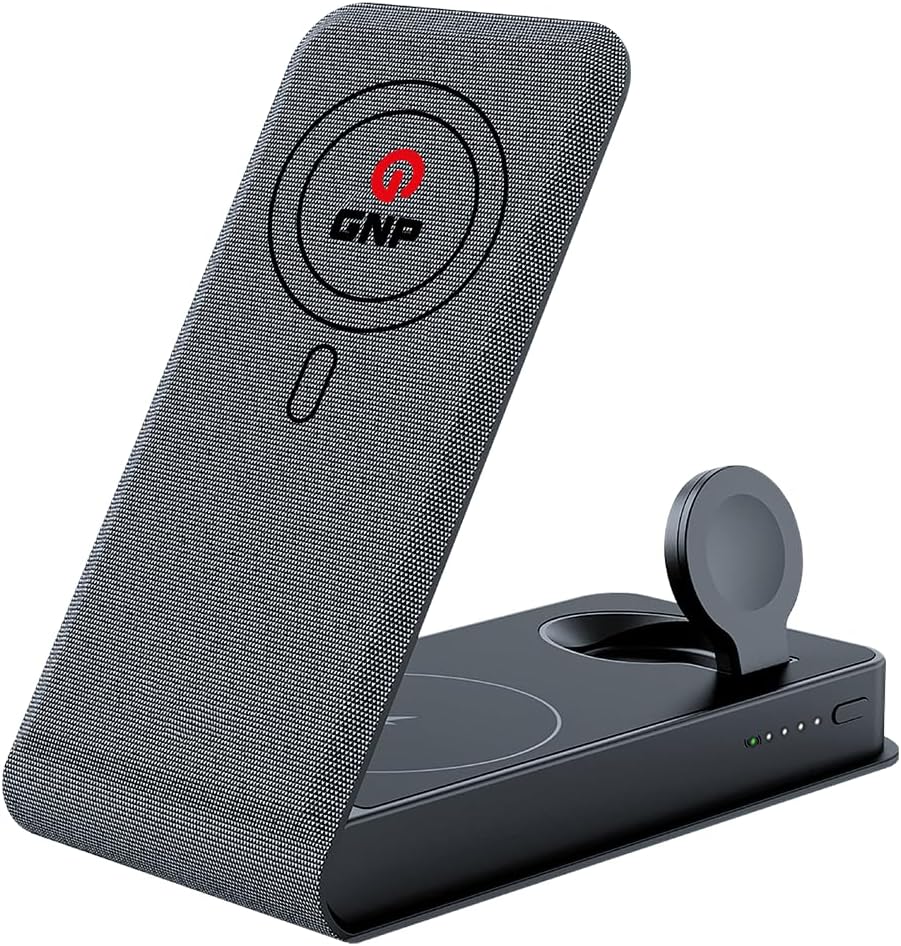 3'ü 1 Arada 10.000 mAh Powerbank Standi, USB-C Baglanti Tipi, Akilli Telefonlar için, Siyah