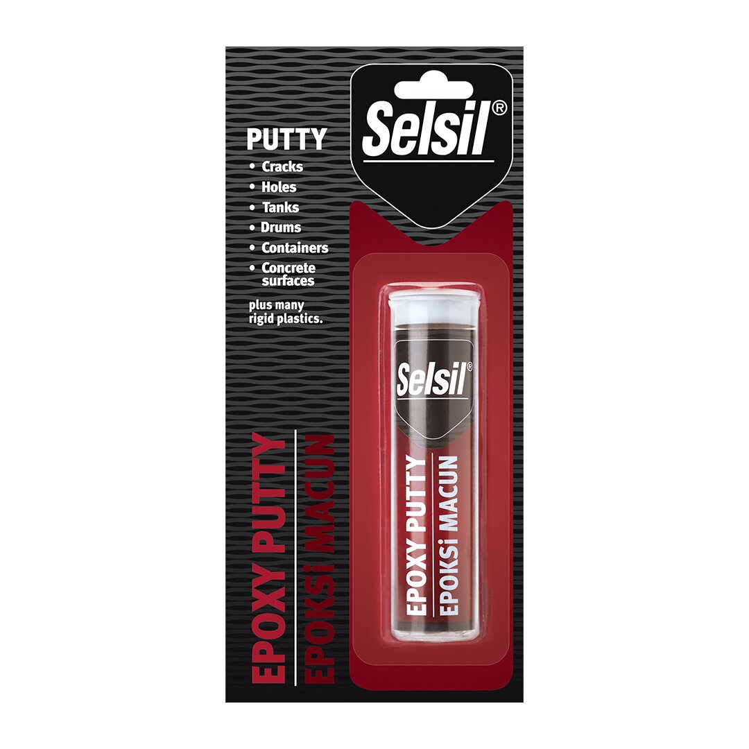 Selsil Epoxy Putty - Epoksi Macun Isıya Dayanıklı Yapıştırcı 57GR Ahşap - Metal - Cam - Seramik
