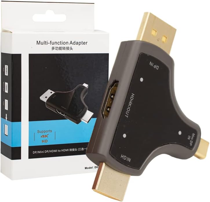 Mini DP+DP+HDMI To HDMI 4K Çevirici