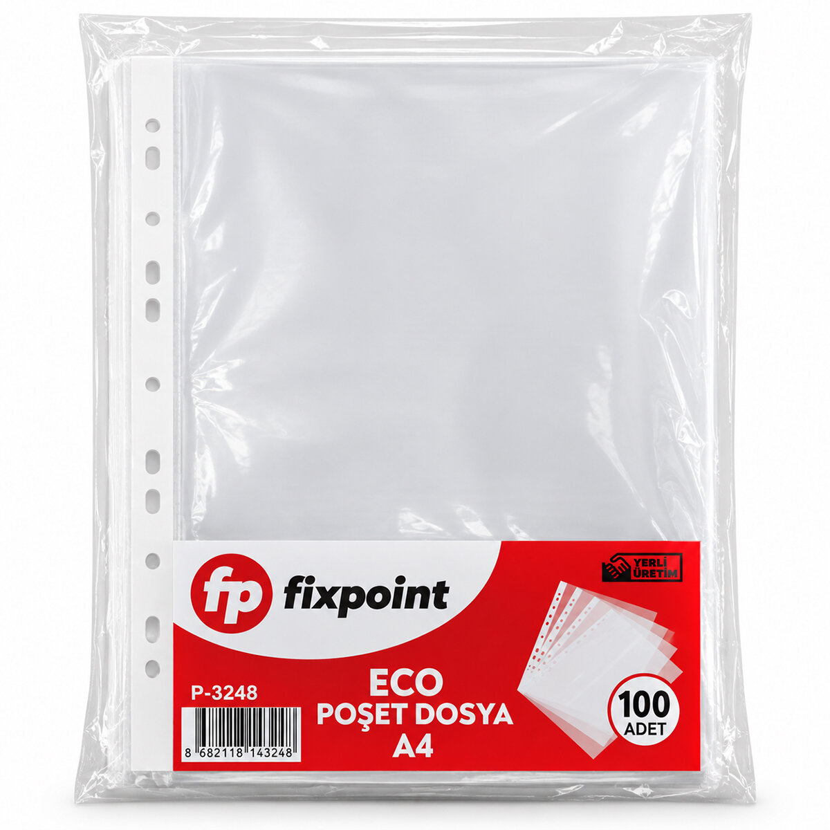 100PCS A4 POŞET ŞEFFAF DOSYA