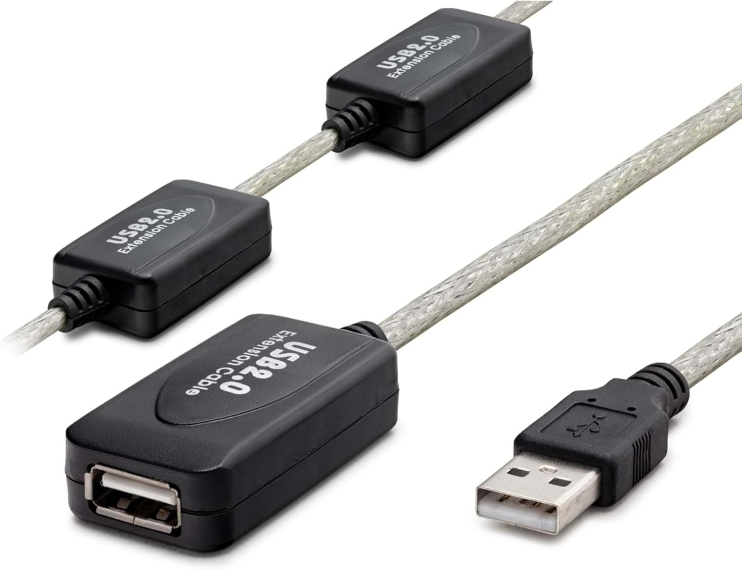 HDX7537 USB (M) TO USB (F) UZATMA KABLO 15M SILVER