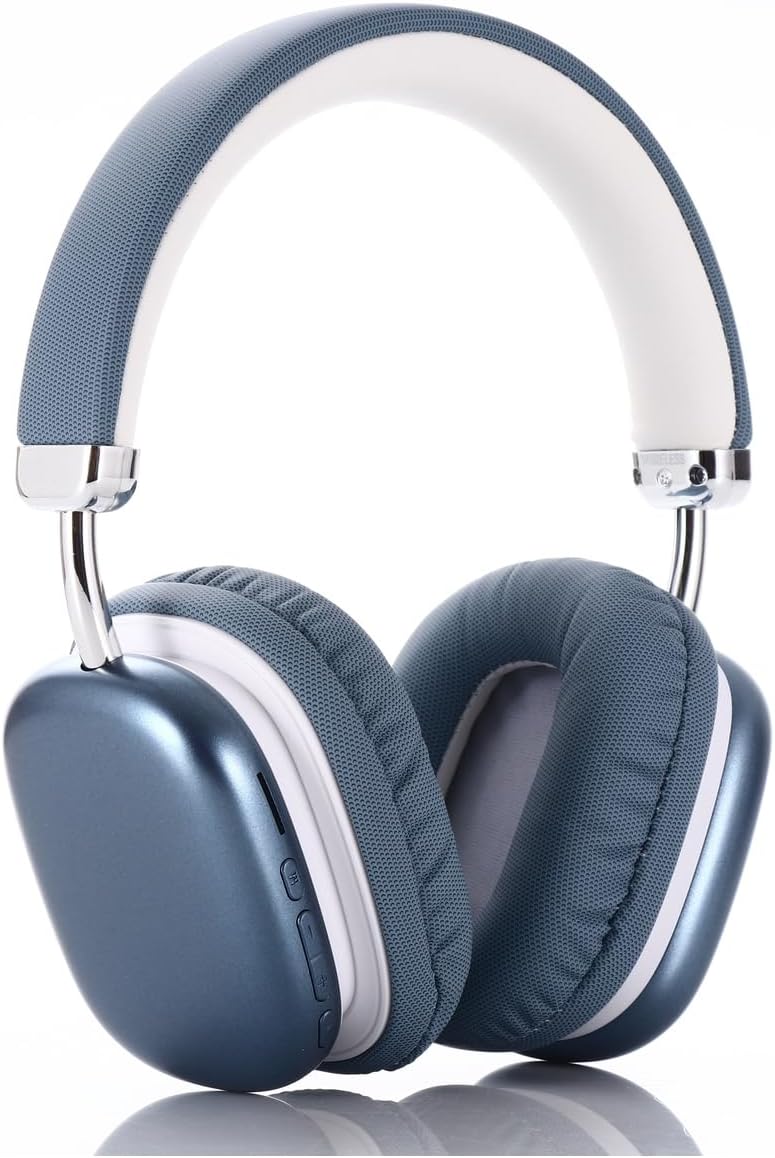 Kablosuz Stereo Kulak Üstü Kulaklık Bluetooth 5.3 iOS ve Android HD Ses Extra Bass MT964 Mavi ile uyumlu