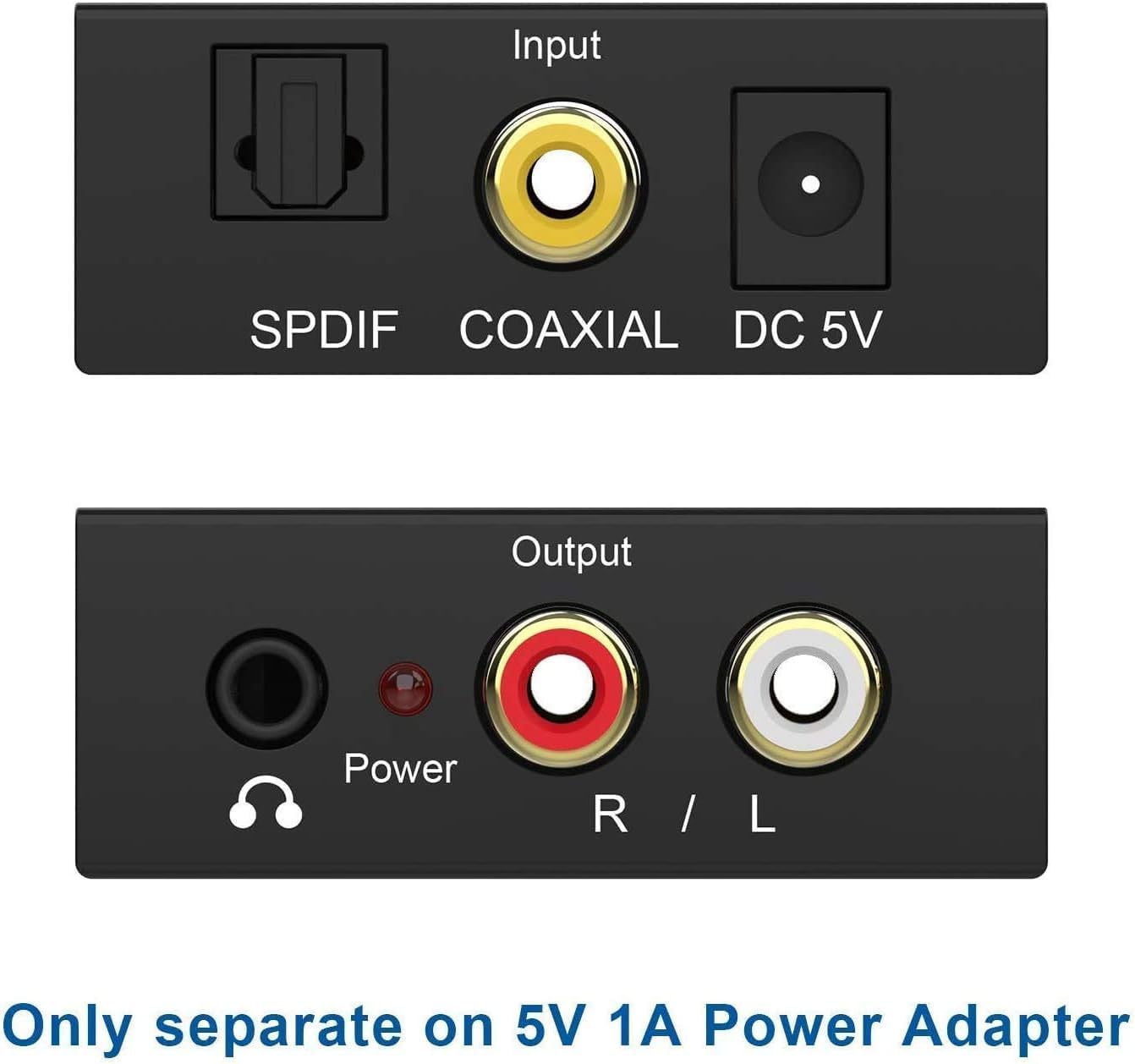 Dijital Analog Ses Dönüştürücü,Toslink, Optik çıkış to Rca çevirme DAC Dijital SPDIF Koaksiyel Optik Dönüştürme L/R RCA, Toslink Optik Ses Adaptörü için PS4 HD DVD Ev Sinema Sistemleri