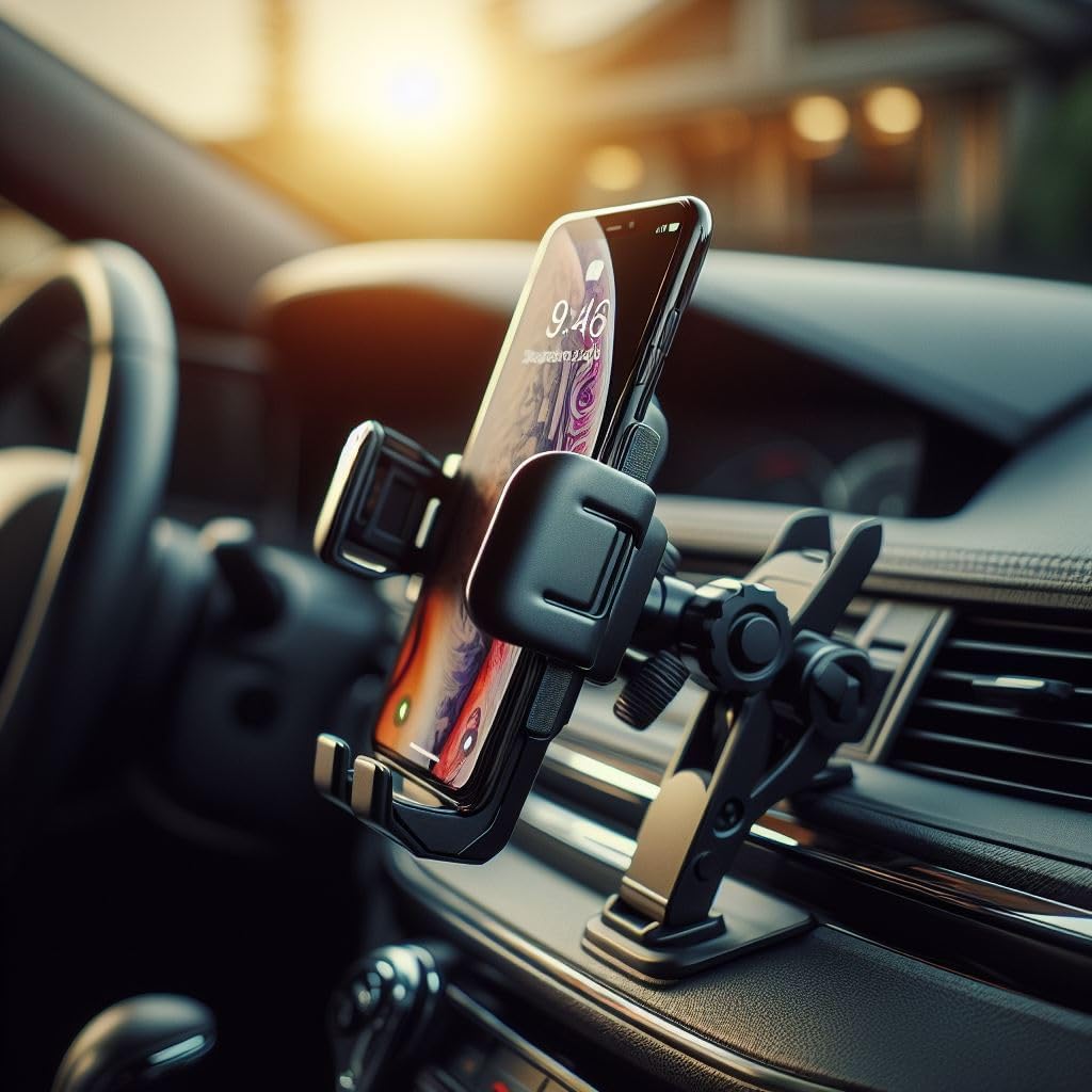 Otomatik Klipsli Teleskobik Araç İçi Telefon Tutucu – Yüksek Kaliteli Tutuş ve 360° Dönebilme Özellikli Cam ve Torpidoya Vantuzlanabilir Telefon Tutucu