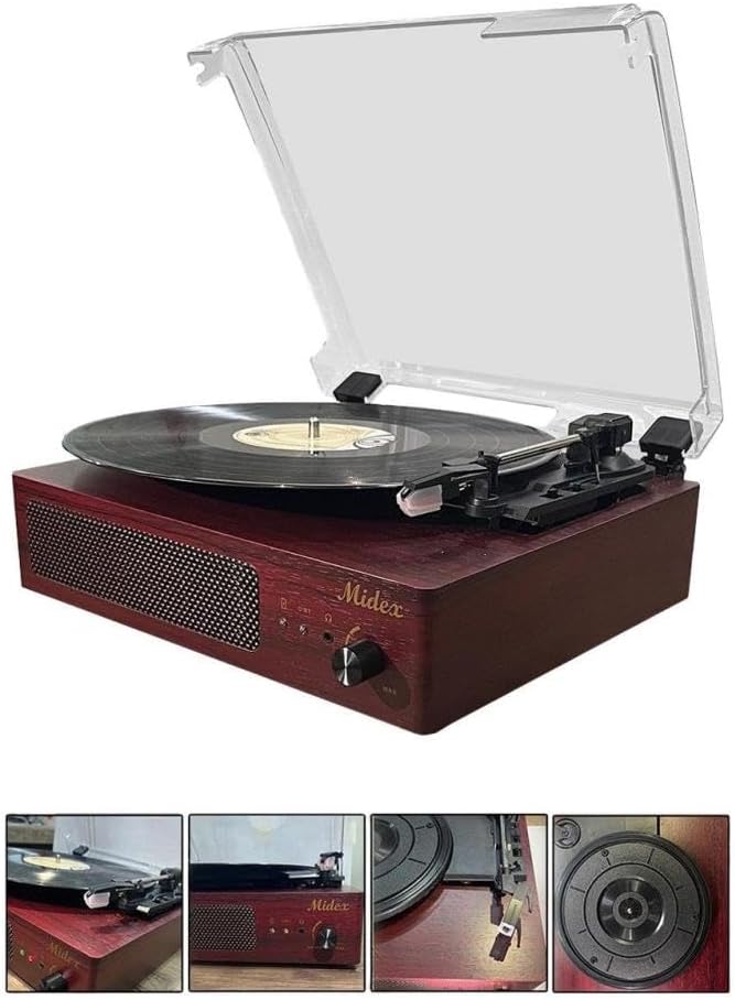 Mtx-303 Nostaljik Pikap Plak Çalar (Şarjlı Bluetooth Aux Hoparlörlü 3 Devir) İğne Dahil