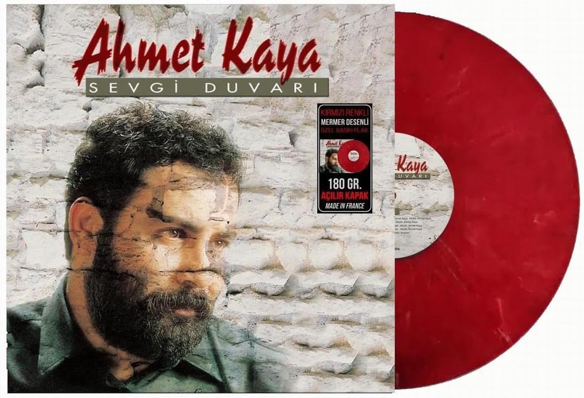 Ahmet Kaya Sevgi Duvarı Kırmızı Mermer Desenli Plak LP