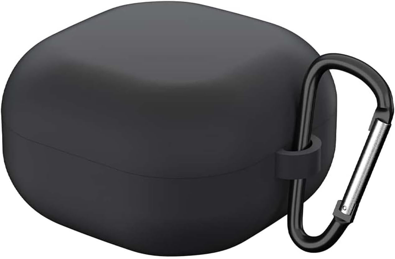 Samsung Galaxy Buds 4 Pro için Kılıf Askılı Mat Silikon Siyah [Galaxy Buds 4 Pro ile Uyumlu Kılıf - Siyah]