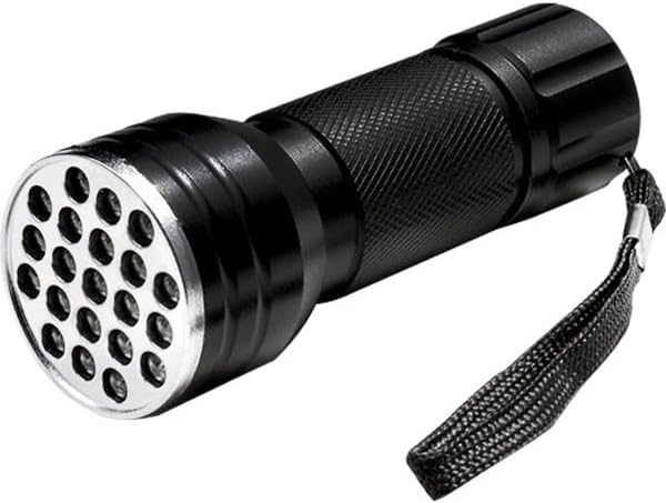 Uv Fener 21 LED Para Kontrol Ultraviyole Fener (Mor Işık)
