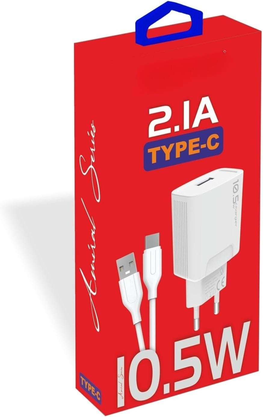 Yetty 10.5W Şarj Adaptörü + Type-c Kablo Beyaz KDR-20T (Yerli Üretim)