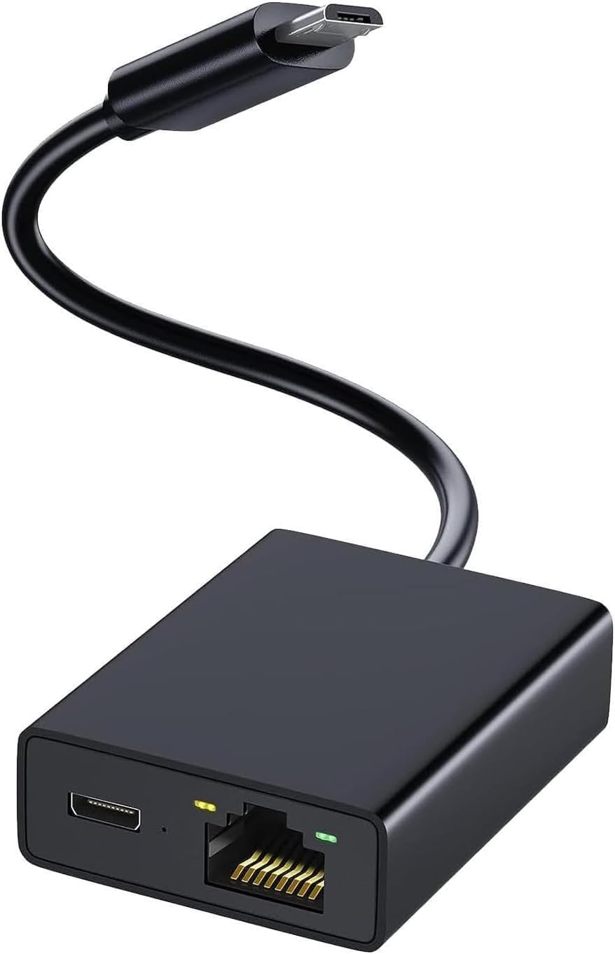 Ethernet adaptörü, Rj45 100mbps harici ağ kartı portu, Ethernet ağ adaptörü, 4k TV çubuğu ile uyumlu, ev mini ve daha fazla akış TV çubuğu ile uyumlu