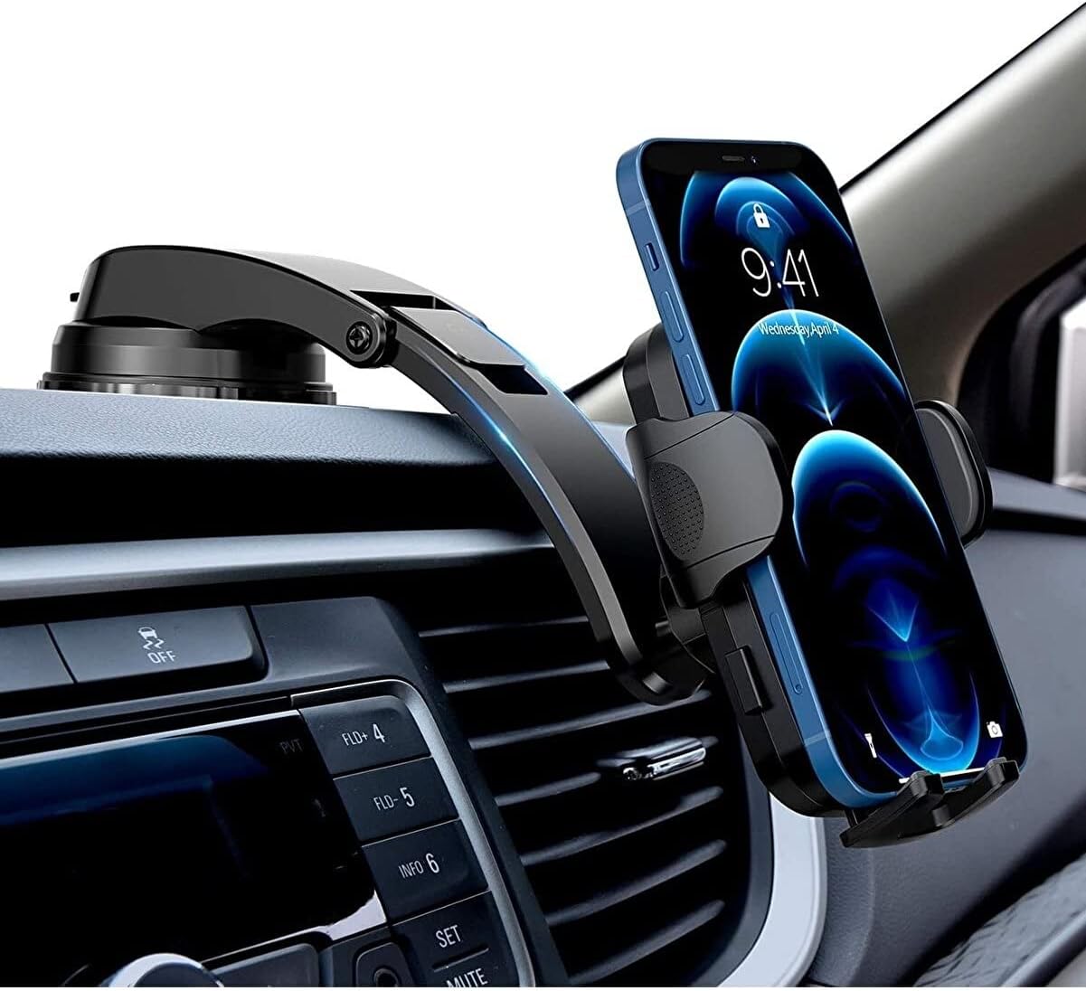 HP-A05 Otomatik Klipsli Araba Telefon Tutucu Ayarlanabilir Cam Ve Torpido Için Yüksek Kalite Tutucu