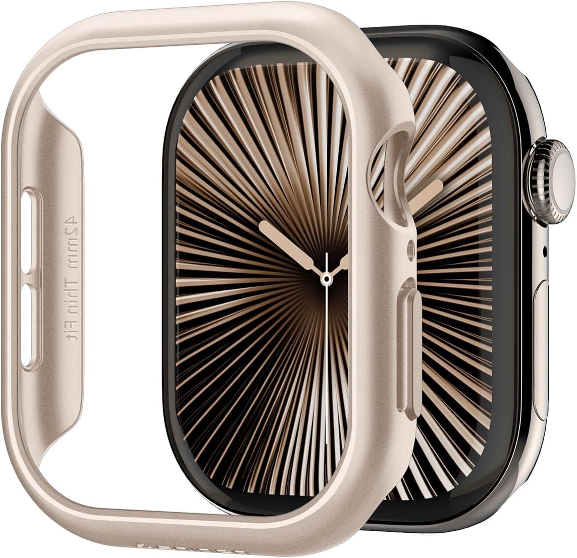 Apple Watch 42mm Seri 11/10 ile Uyumlu Kılıf Thin Fit Starlight - ACS08590