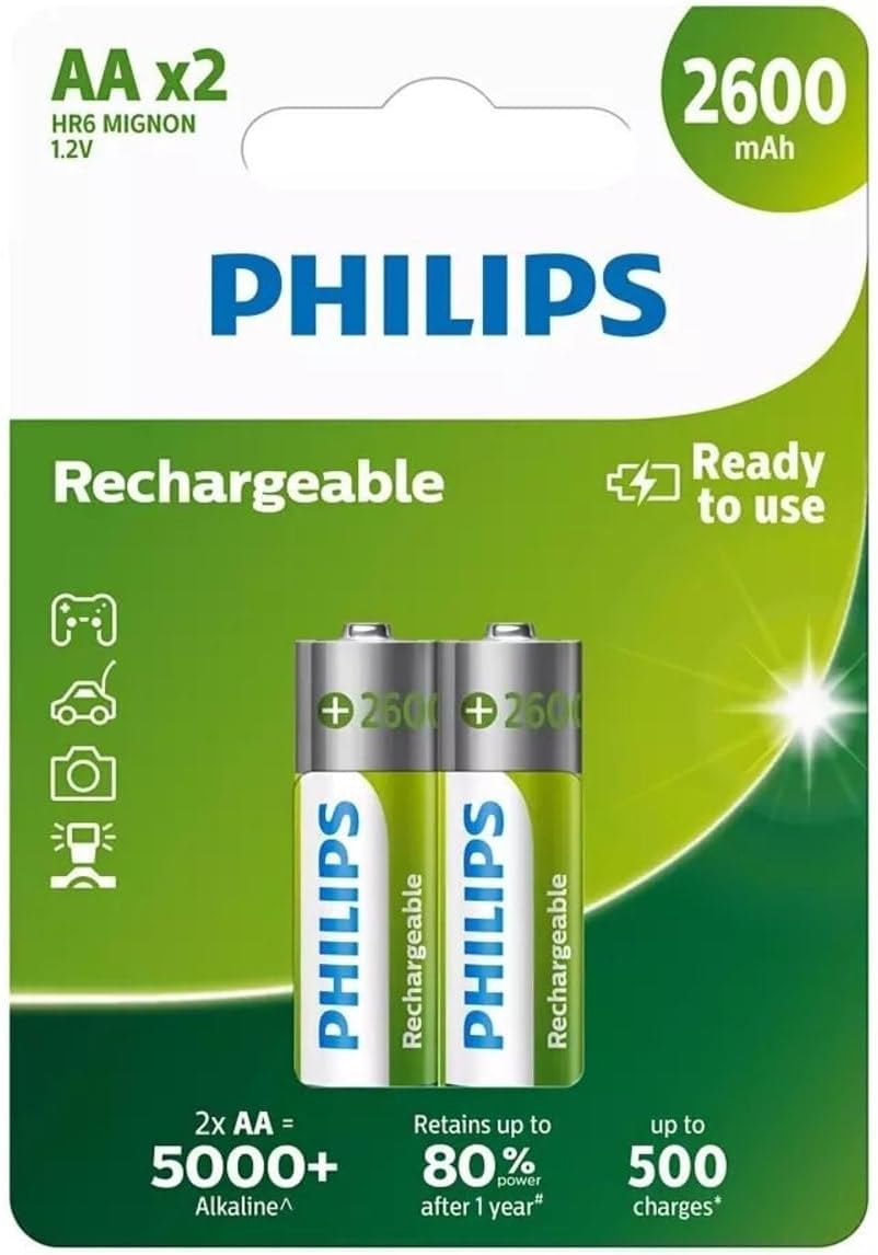 çok aşamalı Life NiMH pil AA Mignon 2600 mAh 2'li Paket