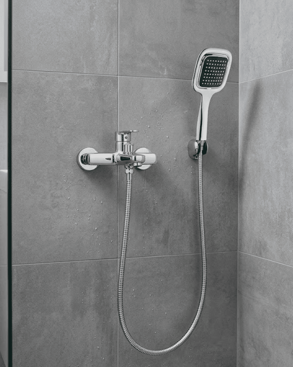 Siyah Duş Seti El Duşu Başlığı Spiral Hortum Dayanıklı Banyo Duş Aksesuarı