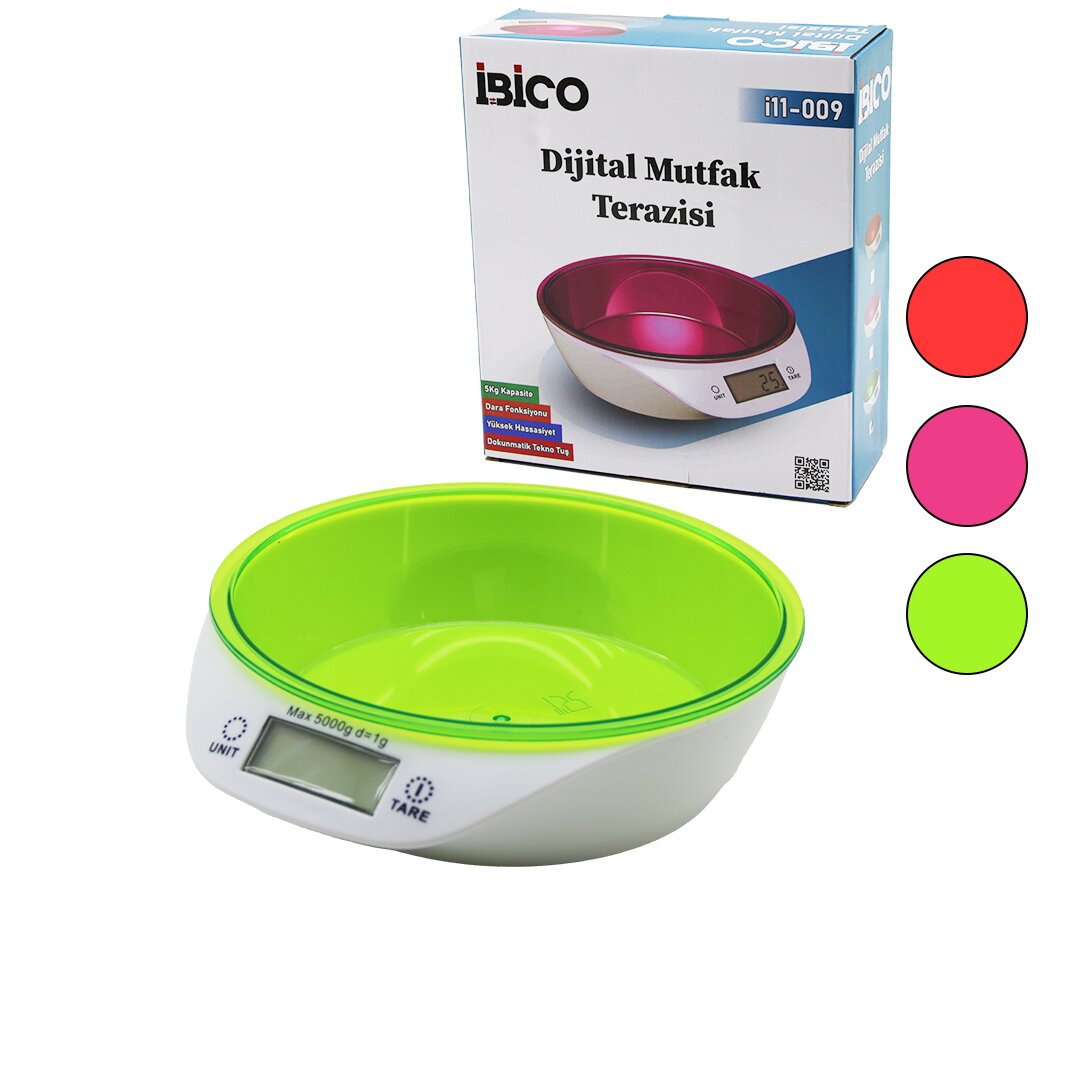 Dijital - Pilli Mutfak Terazi Tartı Kaseli - 5KG/1GR