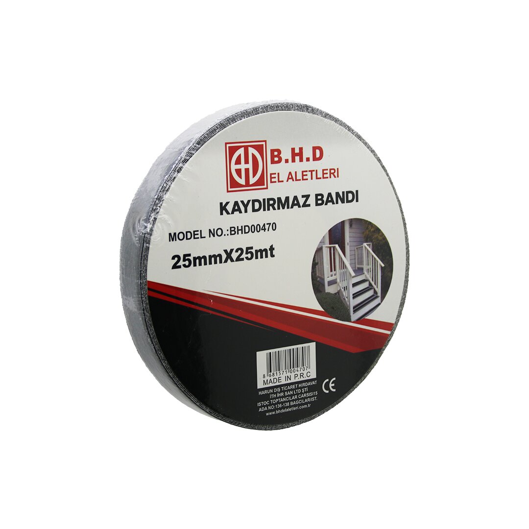 25MM X 25MT KAYDIRMAZ SİYAH BANT