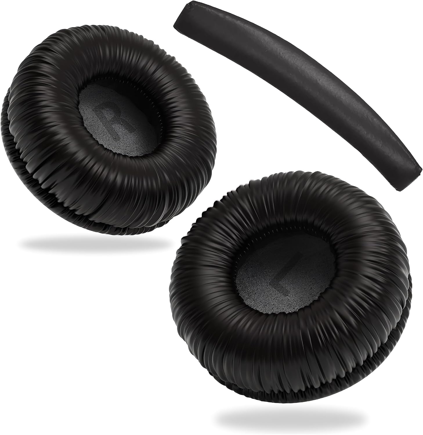 JBL için Tune 250 450BT 460BT 500 500BT 510BT 520BT 560BT 600BT 600BTNC 660NC Modelleri İle Uyumlu Yumuşak ve Rahat Kulaklık Pedi ve Kafa Yastığı (Siyah, Kulaklık Pedi + Kafa Yastığı)