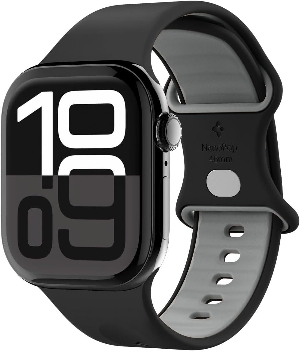 Apple Watch 49/46/45mm Ultra 3/2/1 / Seri 11/10/9/8/7 ile Uyumlu Kordon Kayış Band Nano Pop Black Sesame - AMP09321