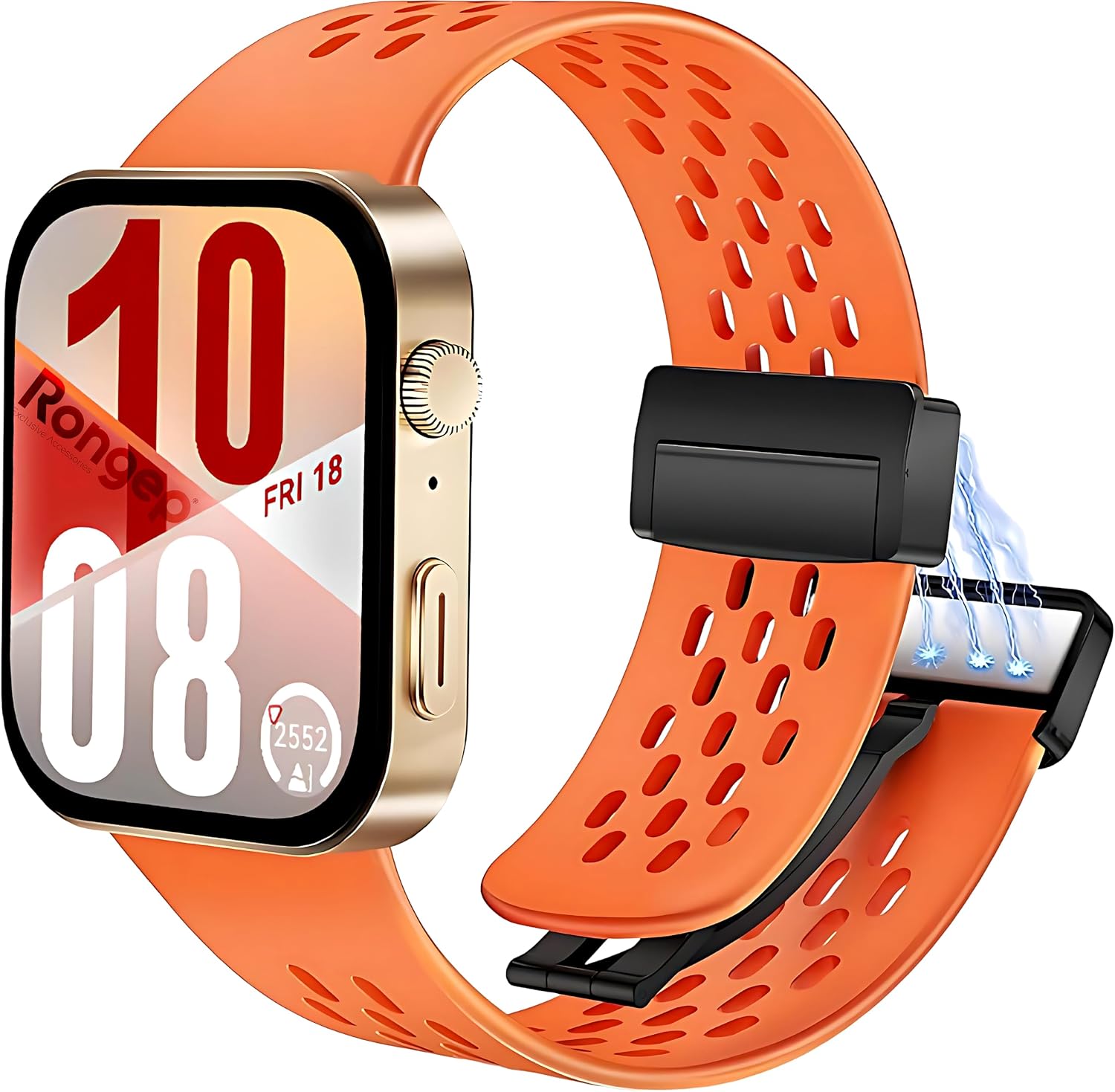 [Air-Loop] Huawei Watch Fit 5/Fit 5 Pro/Fit 4/Fit 4 Pro/Fit 3 ile Uyumlu Kordon Manyetik Kilit Mekanizmalı Fit 5 Kordon Nefes Alabilen Delikli Tasarım Huawei Fit 5 Pro Kordonu