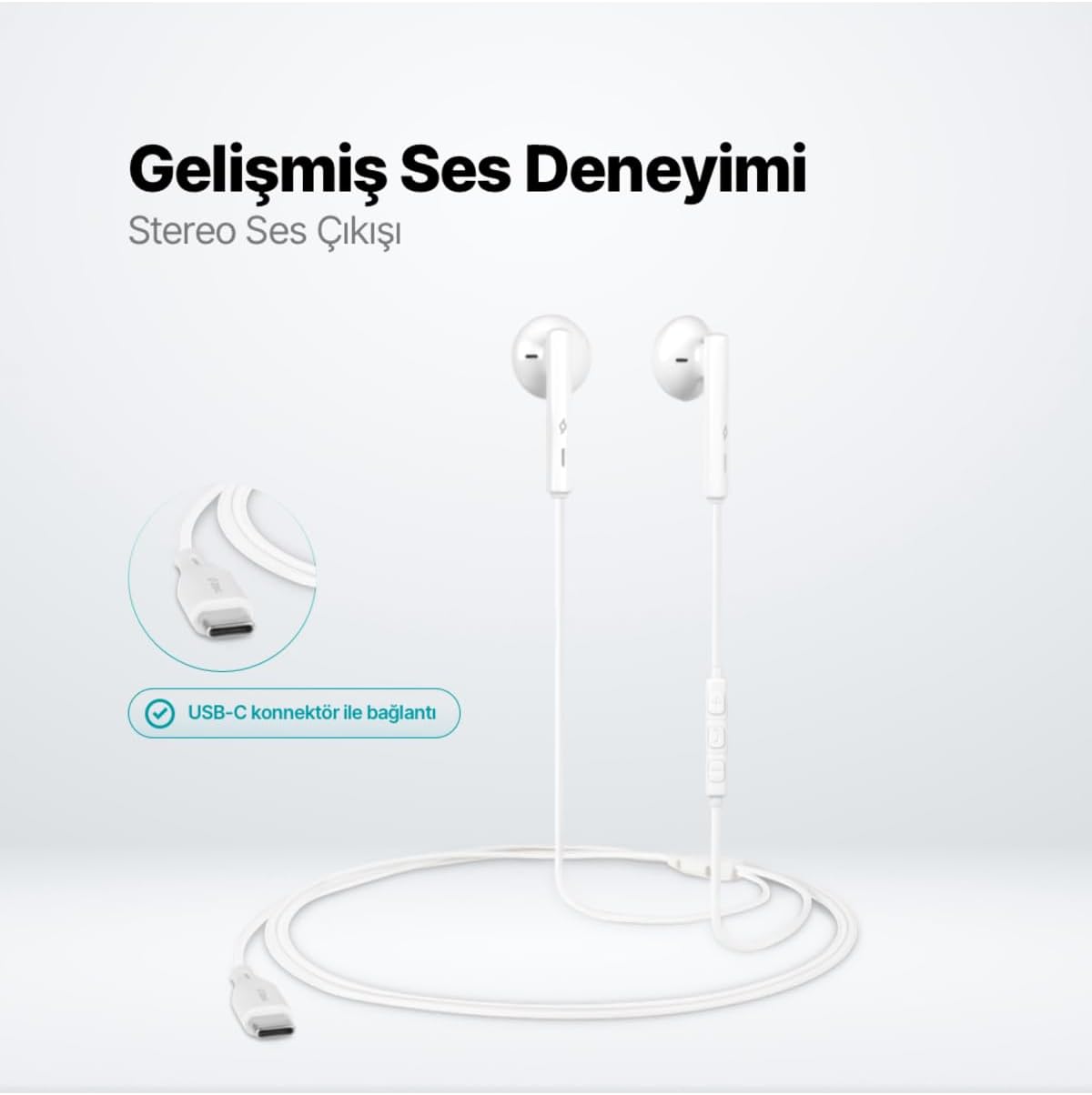Rio 2 USB-C Stereo Mikrofonlu Kulakiçi Kulaklık