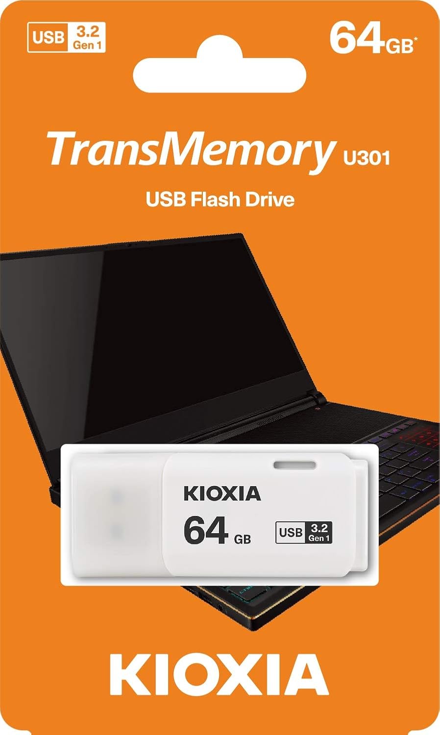 TransMemory U301 64GB USB Bellek – USB 3.2 Gen 1, Beyaz