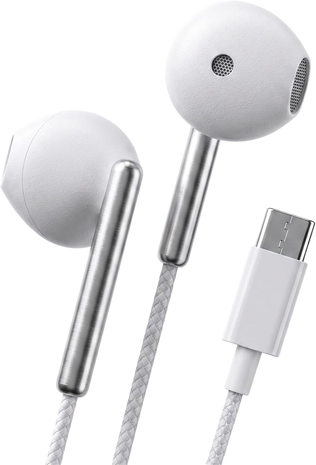H46 Type-C Stereo Kulak İçi Kablolu Kulaklık Beyaz