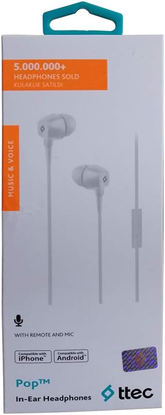 Pop Mikrofonlu Kulakiçi Kulaklık 3.5mm - Beyaz (2KMM13B)