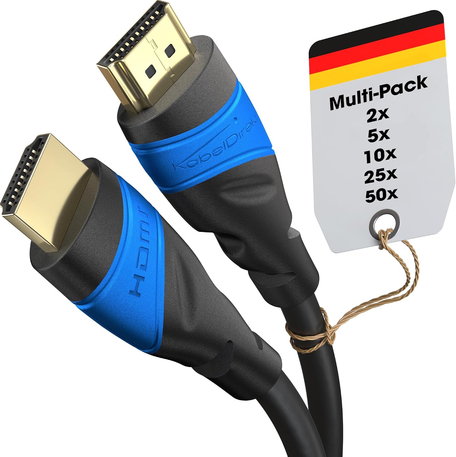 HDMI Kablosu 8K & 4K – 2x 2m – Alman Flexcore teknolojisi