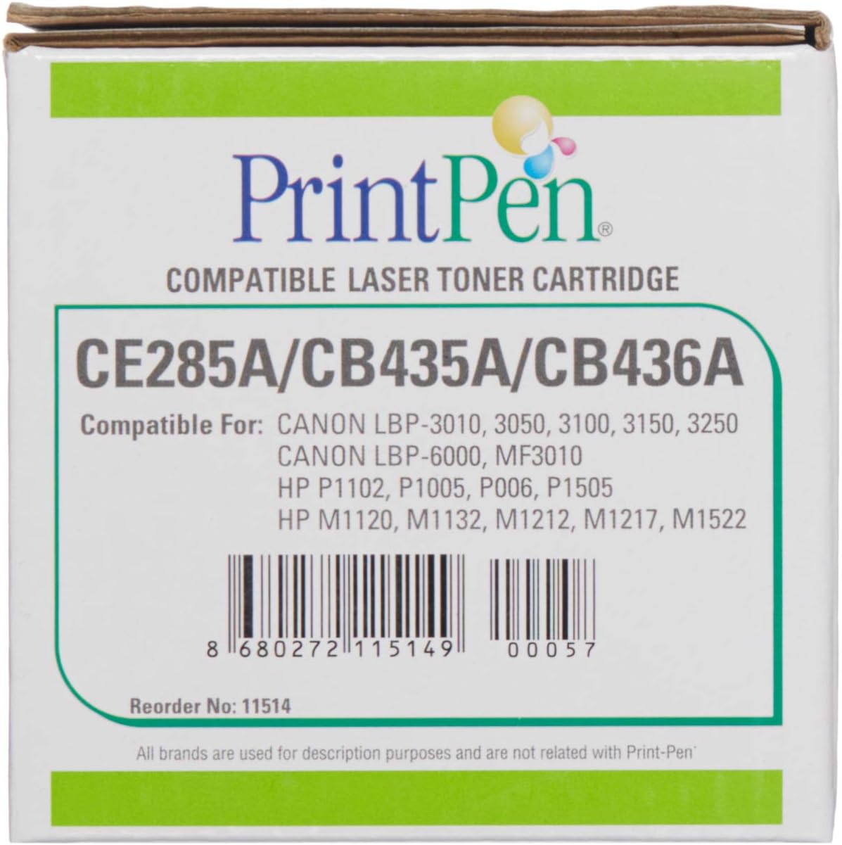 Ce285A,Cb435A,Cb436A & Can. Crg-712,713,725 Muadil Toner