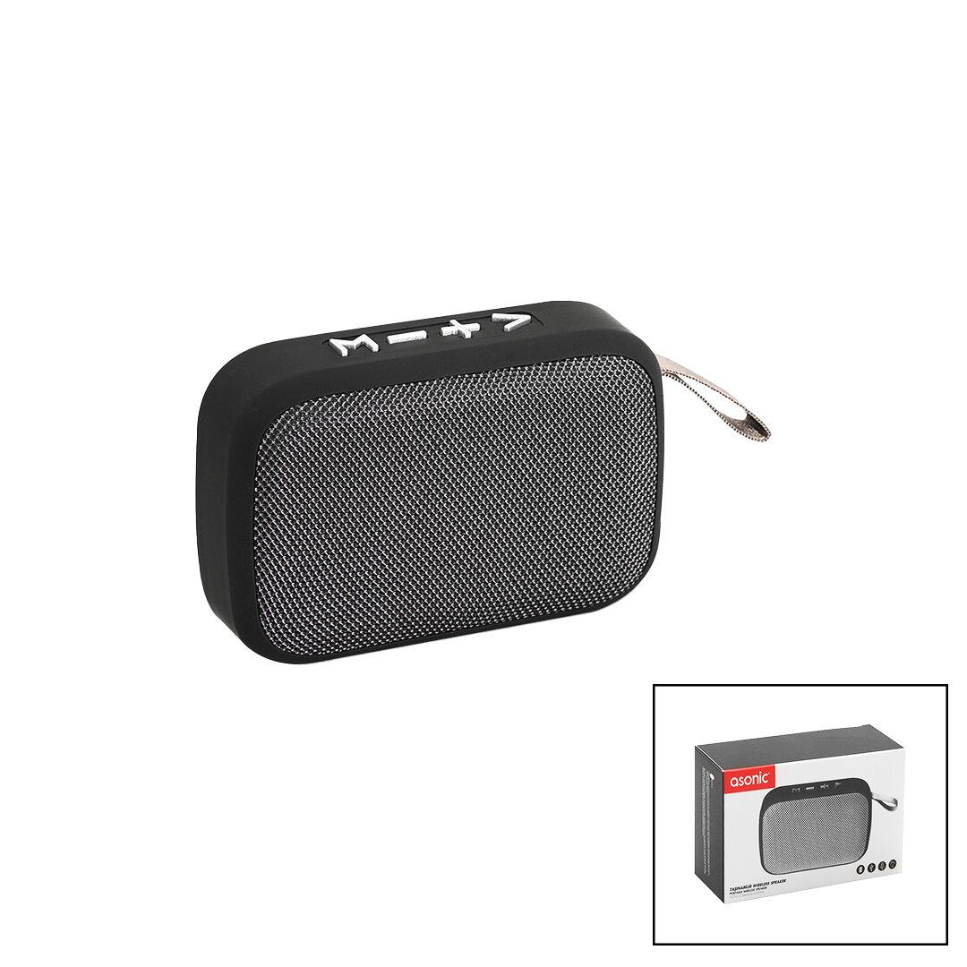 BLUETOOTH WİRELESS MİNİ HOPARLÖR SPEAKER USB ŞARJLI 3W 300mAH PİL - MİKROFON - KART GİRİŞİ AS-02