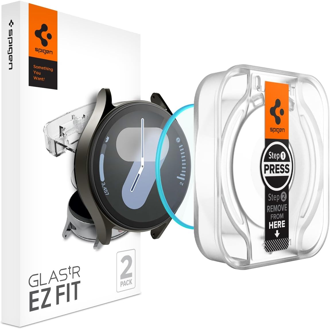 Galaxy Watch 7 (44mm) ile Uyumlu Ekran Koruyucu Cam Kolay Kurulum Glas.tR EZ Fit (2 Adet) - AGL08493