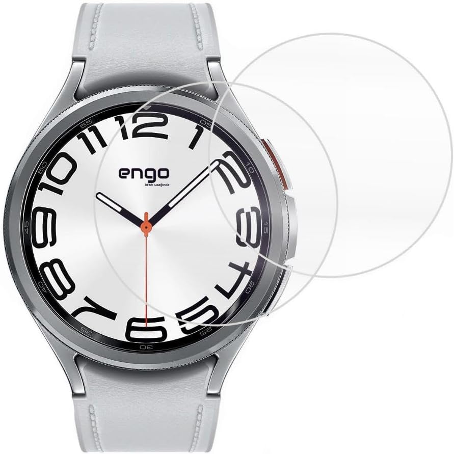 Samsung Galaxy Watch 6 Classic 47mm İle Uyumlu Ekran Koruyucu Çizilmeye Dayanıklı Akıllı Saat Koruması, 9H Temperli Kırılmaz Esnek Nano Cam, Hd Şeffaf 2 Adet