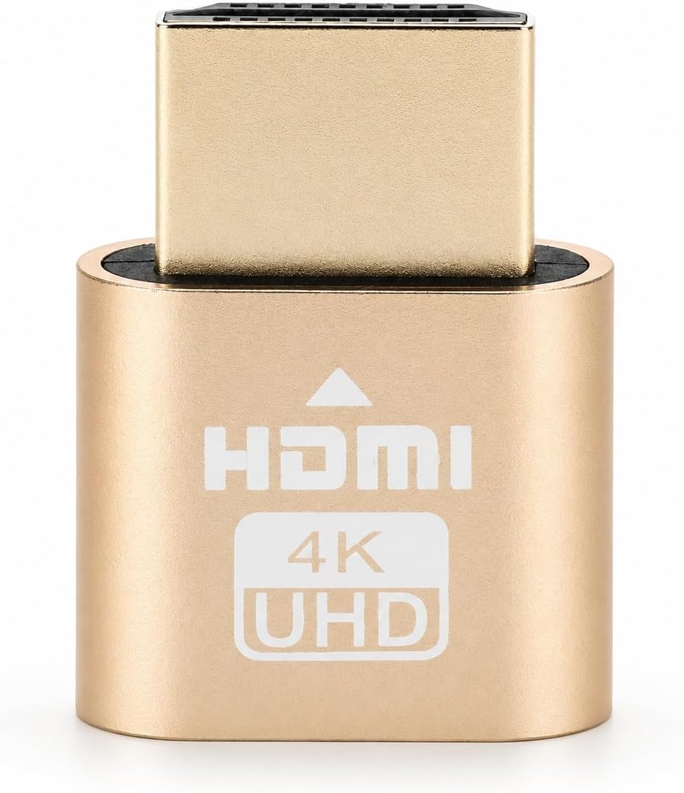 PrimeX PX-5245 HDMI Dummy Plug 4K UHD Sanal Monitör Emülatörü, HDMI Ekran Kartı Dummy Adaptör, Mining Rig, Bitcoin, Headless PC ve Uzaktan Erişim İçin Monitör Taklit Aparatı