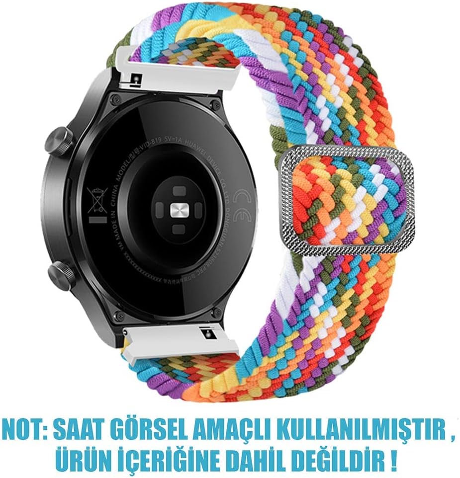 Samsung Galaxy Watch 4 44mm için Kordon Braided Loop Band Pride Edition [Galaxy Watch 4 44mm ile Uyumlu Kordon - Pride Edition]