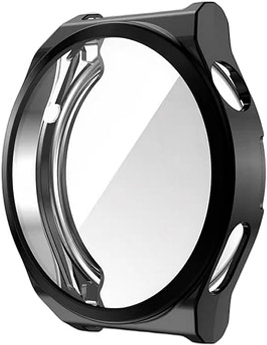 Huawei Watch 4 Pro için Kılıf 360 Full Round Soft Silicone Siyah [Watch 4 Pro ile Uyumlu Kılıf - Siyah]